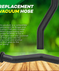 Two Pack Beefy Rubber Vacuum Hose 3 Inch For Tractor And Lawn Mower Vacuum Pumps Durable Replacement Hose Set On Wood Surface