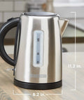 1.7L Cordless Electric Kettle In Sleek Silver With Automatic Shutoff And Boil Dry Protection No Fuss Easy Pour For Home Kitchen And Office Daily Use Anytime