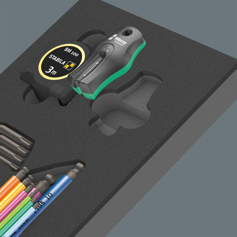 Foam Insert Allen Key Set, 20 Piece, Two Color Tool Organizer Tray With Individual Slots, Durable Water And Oil Repellent