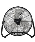 18-Inch High-Velocity Industrial Floor Fan with heavy-duty metal frame and aluminum blades, front view