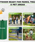 Weather Resistant Green Steel Dog Waste Station With 13.5 Gallon Capacity Outdoor Poop Trash Can For Parks Trails And Public Areas