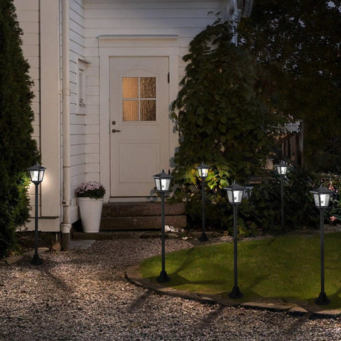 40 Inch Solar Lamp Post Lights Outdoor Vintage Street Vibe For Lawn Pathway Driveway Front And Back Door Pack Of 2