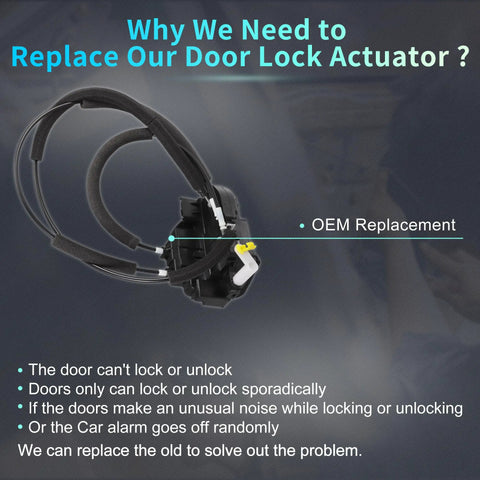 Front Right Passenger Side Power Door Lock Actuator With Cable For Nissan Titan 2005 2014 Replacement Motor Assembly