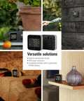 Outdoor Weather Station with IPX4 for gardens, showing temperature and humidity, Matter Connectivity And Siri Voice Access