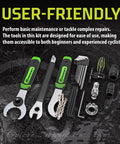Everyday Ride Ready 21 Piece Bicycle Repair Tool Kit Set with spoke wrench, tire levers, hex keys, pedal spanner, and chain tools.