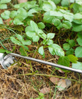 Stainless steel weeder tool from 3 Pack Pro Grade Stainless Steel Weed Puller Tools Set With L Shaped Crack Sickle in garden use