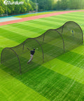 Portable Baseball Batting Cage With Carrying Bag 30X12X8 Ft Backyard Hitting Cage Stable Frame With Ground Anchors Dense Netting