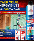Spray Foam Insulation Kit With 18 Cans For Easy DIY Insulation Self Expanding Polyurethane Foam promoting energy savings.