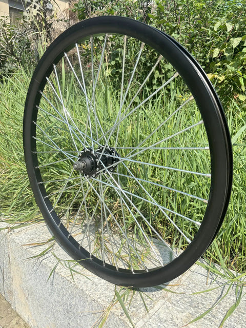 26 Inch Double Wall Aluminum Front Rim Beefy Wheel With 10G 36 Spokes for MTB Road Cruiser Bicycles, side view