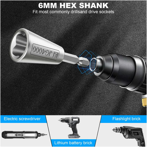 Pro Grade Drill Wire Twister Tool With 6MM Hex Shank attached to power drill.