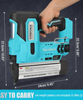 Kick Start Home Remodeling With This Built Tough 20V Cordless Brad Nailer And Staple Gun Combo featuring a blue handheld design.