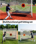 All Around Golf Net For Hitting Practice 10x8FT Indoor Outdoor Training Net With Impact Targets used by players on field
