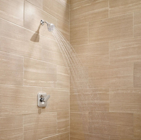 Rizon Chrome One Handle Posi Temp Shower Valve Trim Kit With Pressure Balancing Design Requires 2510 Valve ADA Compliant installed
