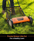 Push Reel Lawn Mower With An 18 Inch Deck And 5 Blades For A Clean Scissor Like Cut Designed For Small Lawns 9 Cutting Positions