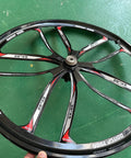 26 Inch Rear Mag Wheel With Ten Spokes And 135mm Axle For 7 8 9 Speed Freewheel Dope Upgrade Magnesium Disc Brake Ready Wheel For Beach Cruiser And Mountain Bikes Tough Upgrade For Street Cruisers MTB Trails And Daily Rides - side angle view