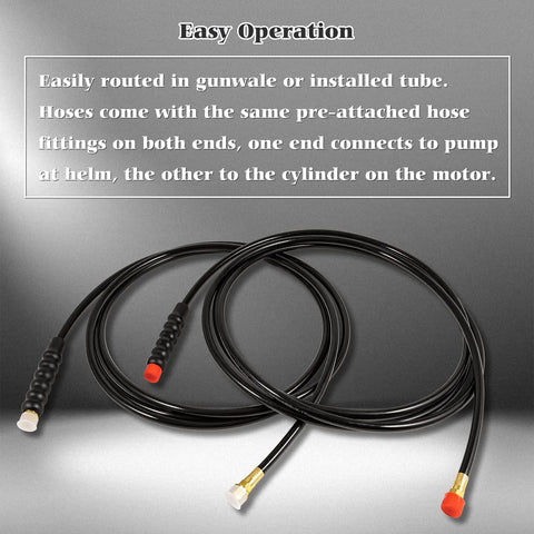16 Foot Hydraulic Steering Hose Kit For Outboard Boats Compatible With Seastar Solutions And Teleflex Marine Steering Systems Pro Grade Replacement