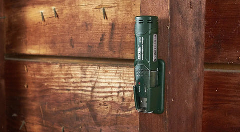 Grab And Go Humidity And Temperature USB Data Logger With 16,000 Readings Memory attached to a wooden surface