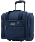 smart underseat carry-on with USB charging in navy