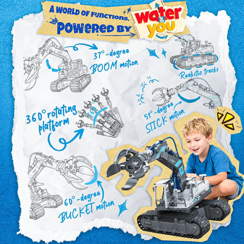 Child playing with Hydraulic Robot Arm Science Kit for Kids 8 To 12 137 Pcs STEM Toy No Batteries Needed Hands On Engineering Crane