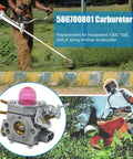 330LK Carburetor Tune Up Kit for Husqvarna 130L 130C Weedeater Trimmer Replacement Kit with Spark Plug and Fuel Filter shown.