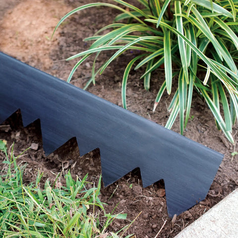 Installed Pound-In Lawn Edging With Bonus Anchoring Stakes For Easy DIY Landscape Border, 4.5 Inch Straight-Top, 20 Foot Black