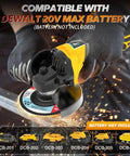 Cordless 4.5 Inch Angle Grinder With Brushless Motor And LED 3 Speed Settings 20V Max Battery Compatible No Battery Included