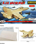 F18 Hornet 3D Puzzle Airplane Model Kit For Kids And Adults Wood Building Craft With 47 Pieces Paint Assemble Educational