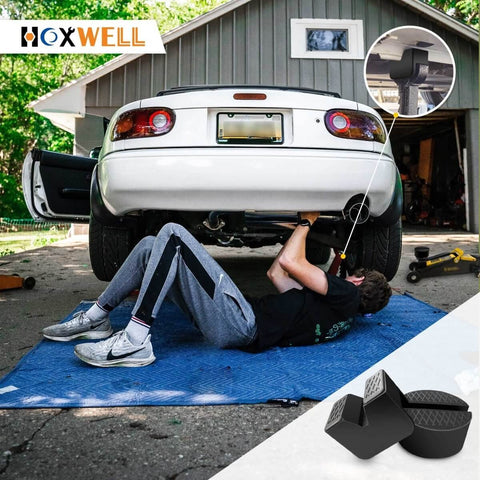 Rubber Jack Pad Pinch Weld Adapter Universal Slotted Frame Rail Protector for floor jack stands under car