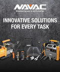 NAVAC NML1 refrigerant leak detector kit with semiconductor sensor, rechargeable battery, orange/black tools bag