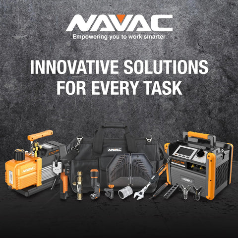 NAVAC NML1 refrigerant leak detector kit with semiconductor sensor, rechargeable battery, orange/black tools bag