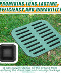 Heavy Duty Square Catch Basin Kit with Grate Debris Basket for Yard Drainage French Drains 15 by 15 by 15 inches