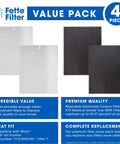 HR900 Premium H13 True HEPA Filter Set for Ultimate Pet Air Purifier T, Top Notch Replacement Filters Pack of 2 with details