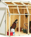 Custom Barn Style Outdoor Storage Shed Kit For Backyard And Patio, Tool Shed And Garden Storage Cabinet with open framing