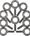 Set Of 10 No-Shoulder Lifting Eye Bolts, 7/16-14 By 1-3/8 Inch, Vertical Pull Only, Industrial Grade Carbon Steel 1035