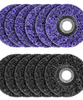 Paint Stripping Disc Set For Angle Grinders 4.5 Inch 12 Pack Dual Color 6 Purple 6 Black Rust Removal Paint Stripping Wheel Discs For Metal Surfaces For All Metals