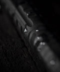 Close-up of All Weather Readiness Metal Tactical Pen With Bolt Action Clicker Glass Breaker Tip Heavy Duty Aluminum Body Black Ink