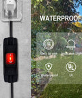 Heavy Duty Outdoor Waterproof Extension Cord With On Off Switch, 6 Foot SJTW Power Cable, waterproof indicator light
