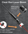 Pro Grade Red Laser Bore Sight Kit With 32 Adapters For Calibers From 0.17 HMR Up To 12 GA laser beam and switch details