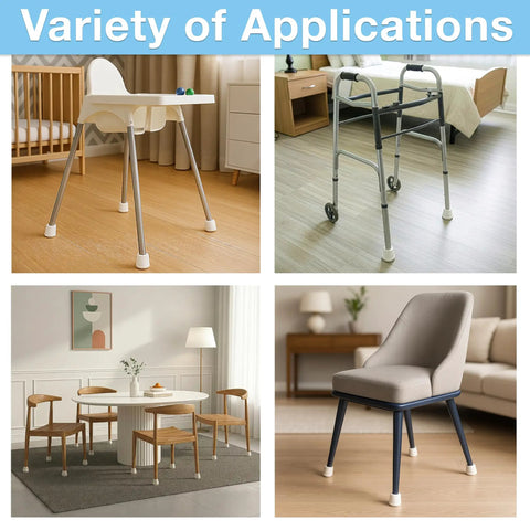 Variety of applications for Seven Eighth Inch Round Rubber Chair Leg Caps, Slip On Nonslip Furniture Floor Protectors.