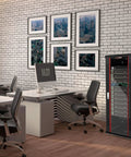 Wall Mount 18U Server Rack Cabinet With 19 Inch Network Enclosure 18 Inch Deep Data Rack in modern office setting