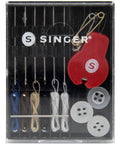 On The Fly Travel Sewing Kit Featuring Six Prethreaded Hand Needles A Sharp Needle Threader Cutter three Spare Buttons And Two Dependable Safety Pins For Quick Wardrobe Fixes While You Are Out And About, compact tool kit.