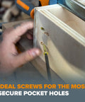 Inserting Pocket Hole Screw Kit With Color Coat Self Tapping Coarse Thread Wood Screw for DIY indoor outdoor projects