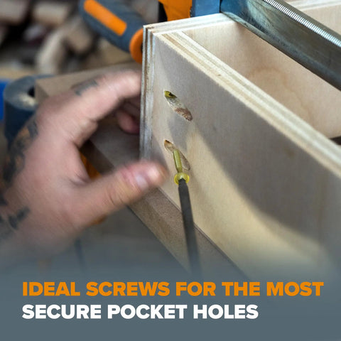 Inserting Pocket Hole Screw Kit With Color Coat Self Tapping Coarse Thread Wood Screw for DIY indoor outdoor projects