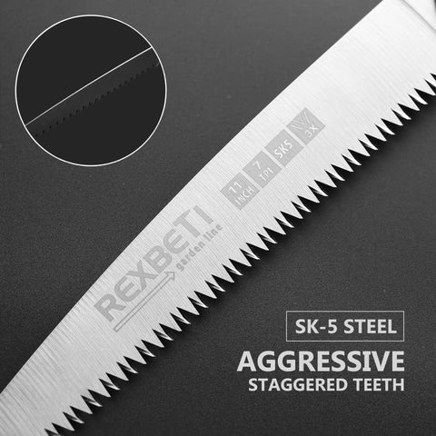 11 Inch Folding Saw With SK-5 Steel Blade For Wood Cutting Camping Bushcraft And Pruning Thick Branches Delivers Fast Clean Cuts With Aggressive 7 TPI Teeth Heavy Duty Portable Outdoor Tool Great Gift For Outdoorsy Men