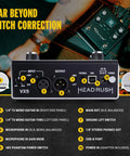 Back panel view of VX5 Vocal Effects Pedal With Antares AutoTune Real Time Pitch Correction Retune Speed And Humanize Controls