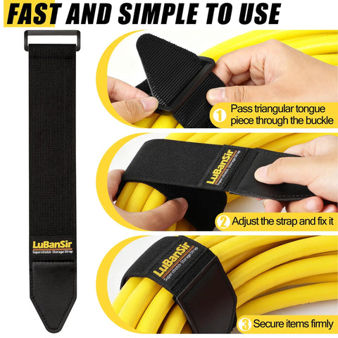 Two Inch By Twenty Four Inch Elastic Cinch Straps Four Pack With Hook And Loop Fasteners Extendable To Forty Three Inches usage guide