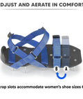 Ready To Use Lawn Aerator Shoes With Adjustable X Straps And Sturdy Spike Platform For Deep Soil Aeration One Size Fits All Gardening Shoes