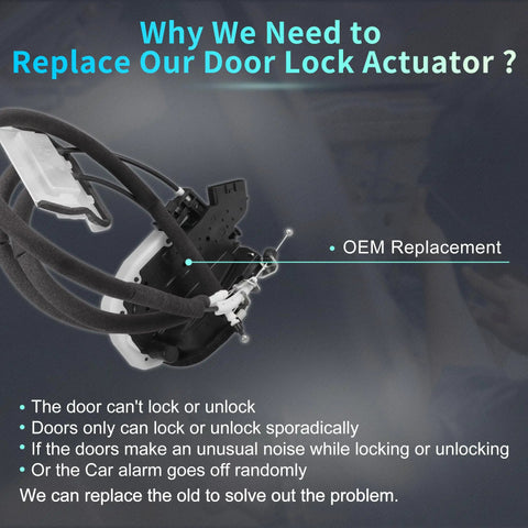 Front Right Passenger Side Power Door Lock Actuator With Cable For Infiniti Q50 2014 2020 Replacement Door Latch Assembly No 805004HB0A