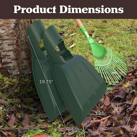 Leaf Scoops Hand Rakes For Easy Leaf Cleanup And Mulch Spreading Ultra Lightweight Yet Durable Grabber Tool dimensions