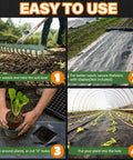 Steps for using Garden Weed Barrier Landscape Fabric 4 Ft By 50 Ft 2 Pack Premium Weed Control Cloth installation